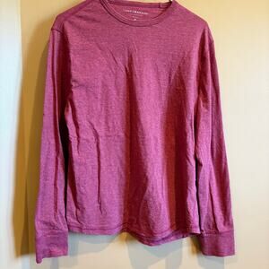 Lucky Brand Shirt  Medium Red Long Sleeve Crew Neck Pullover Soft